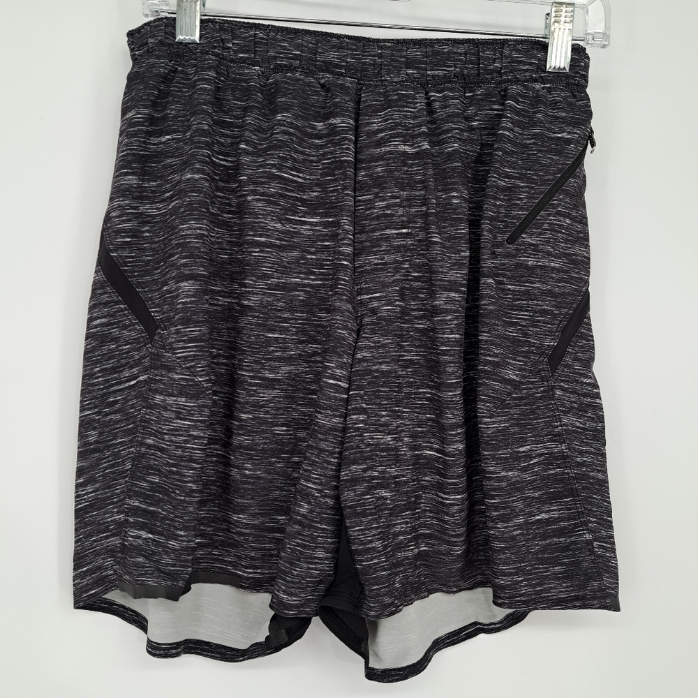 Lululemon Black Spacedye Lined Surge Shorts Size Medium